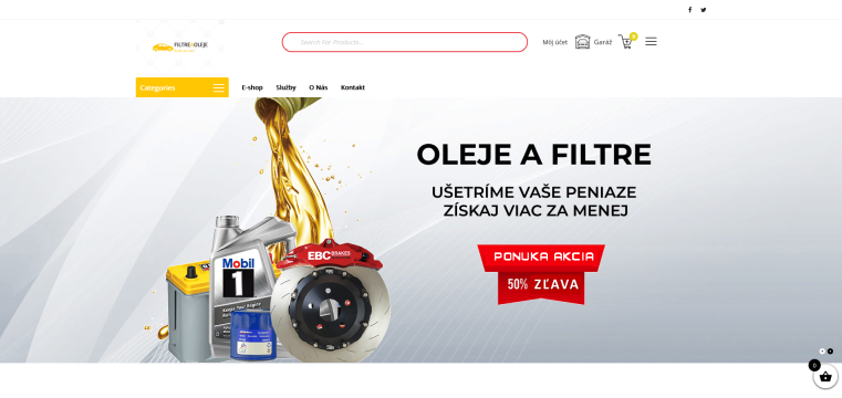 E-shop pre predaj auto-moto doplnkov - Slovensko trh